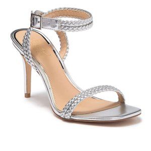 Jewel Badgely Mischka Silver Sprinkle Sandal 9.5